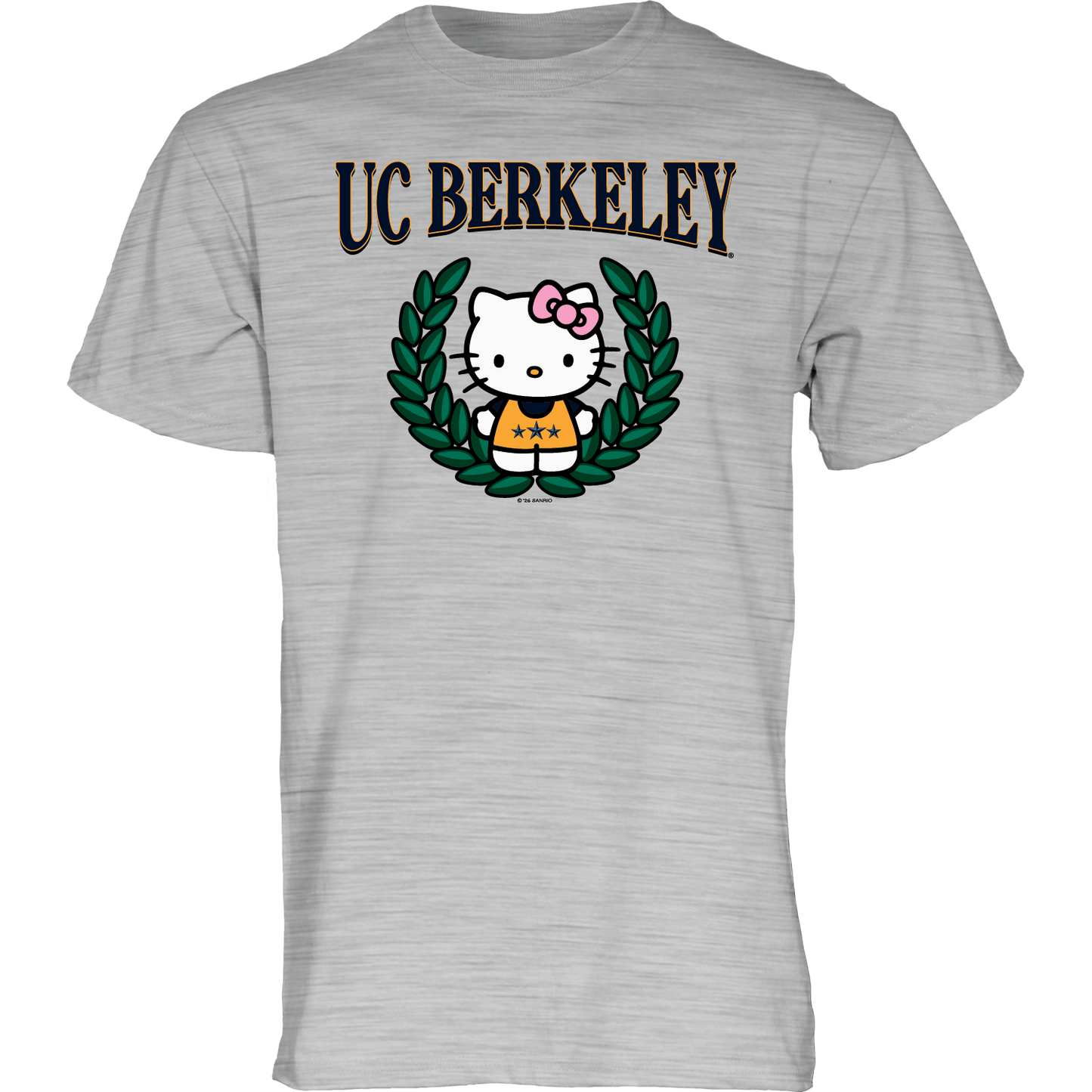 U.C. Berkeley Cal Hello Kitty men's T-Shirt-Gray