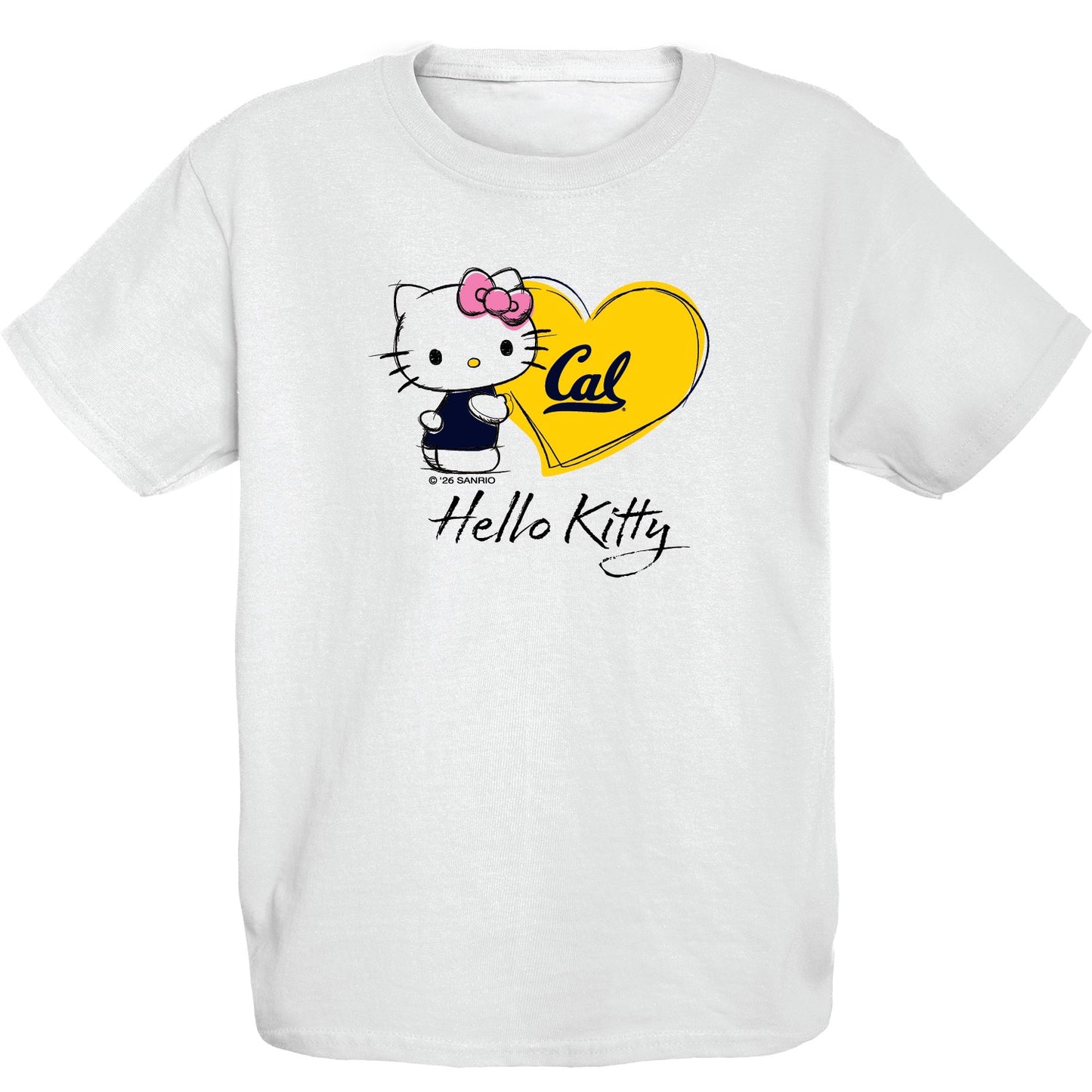 U.C. Berkeley Cal cotton Hello Kitty youth T-Shirt-White-Shop College Wear