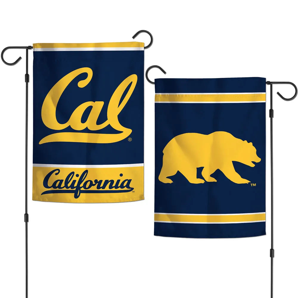 U.C. Berkeley Cal garden flag cursive California & Bear-12.5 inches by 18 inches-Shop College Wear