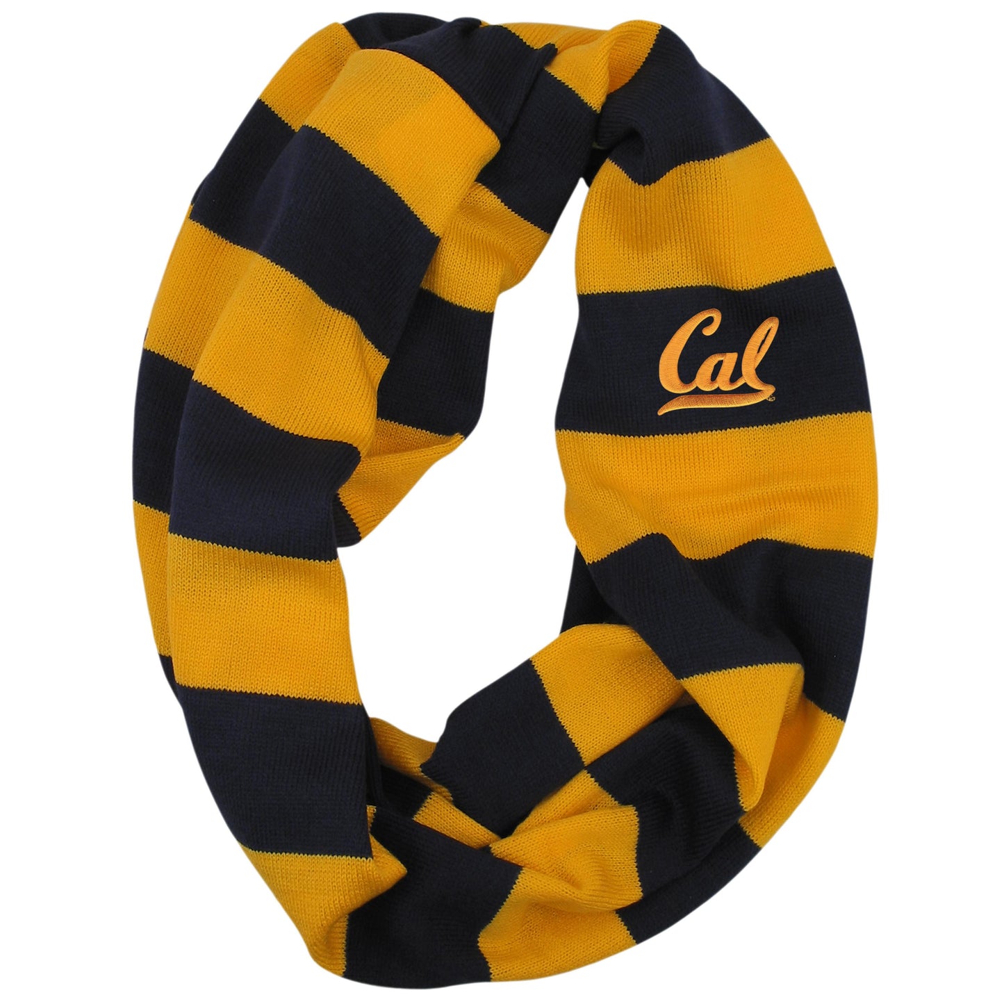 U.C. Berkeley Cal embroidered light weight rugby women's scarf-Navy-Shop College Wear