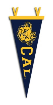 U.C. Berkeley 6x15" Cal Block and retro bear pennants - Navy-Shop College Wear