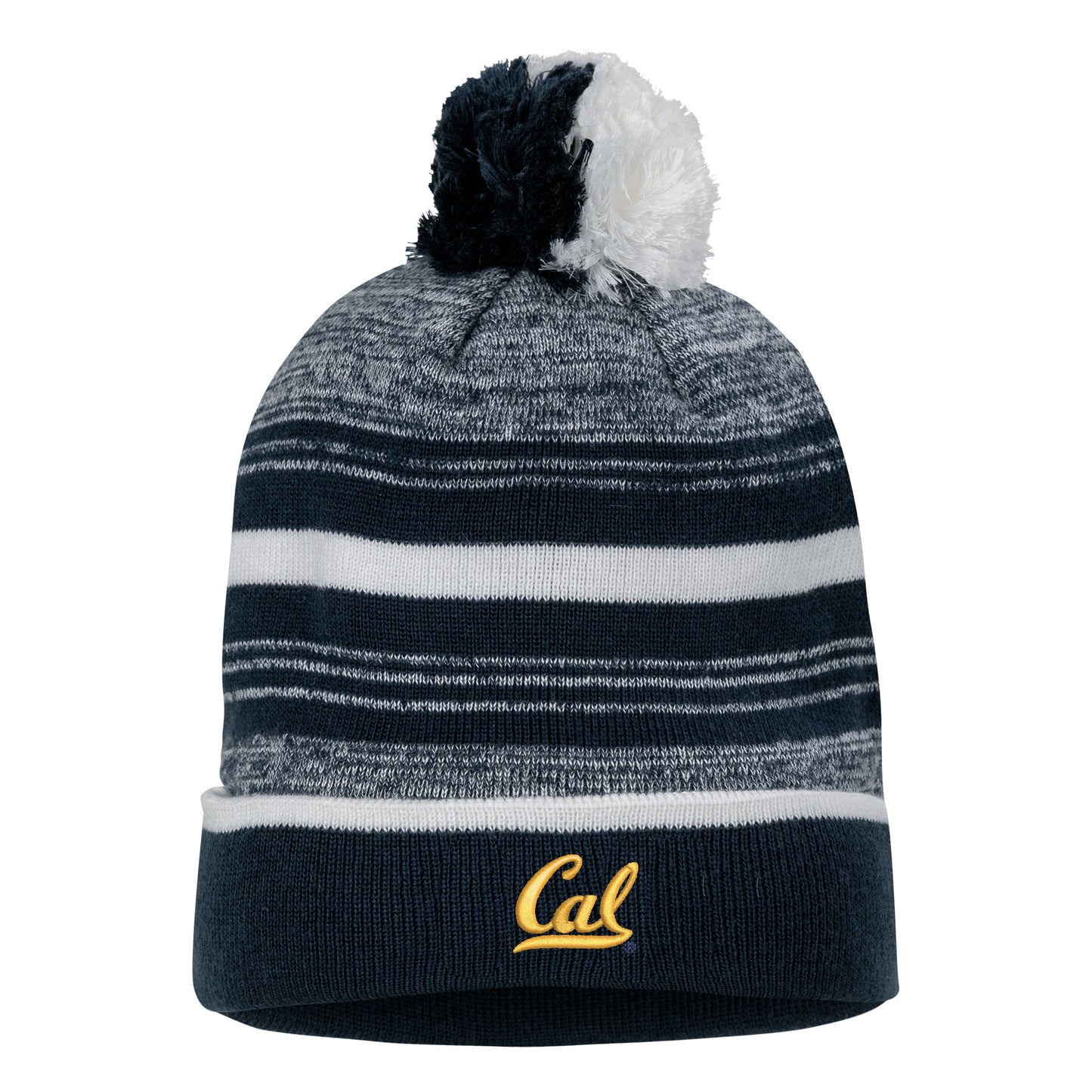 U.C. Berkeley Cal embroidered Nike stripe beanie hat-Navy-Shop College Wear