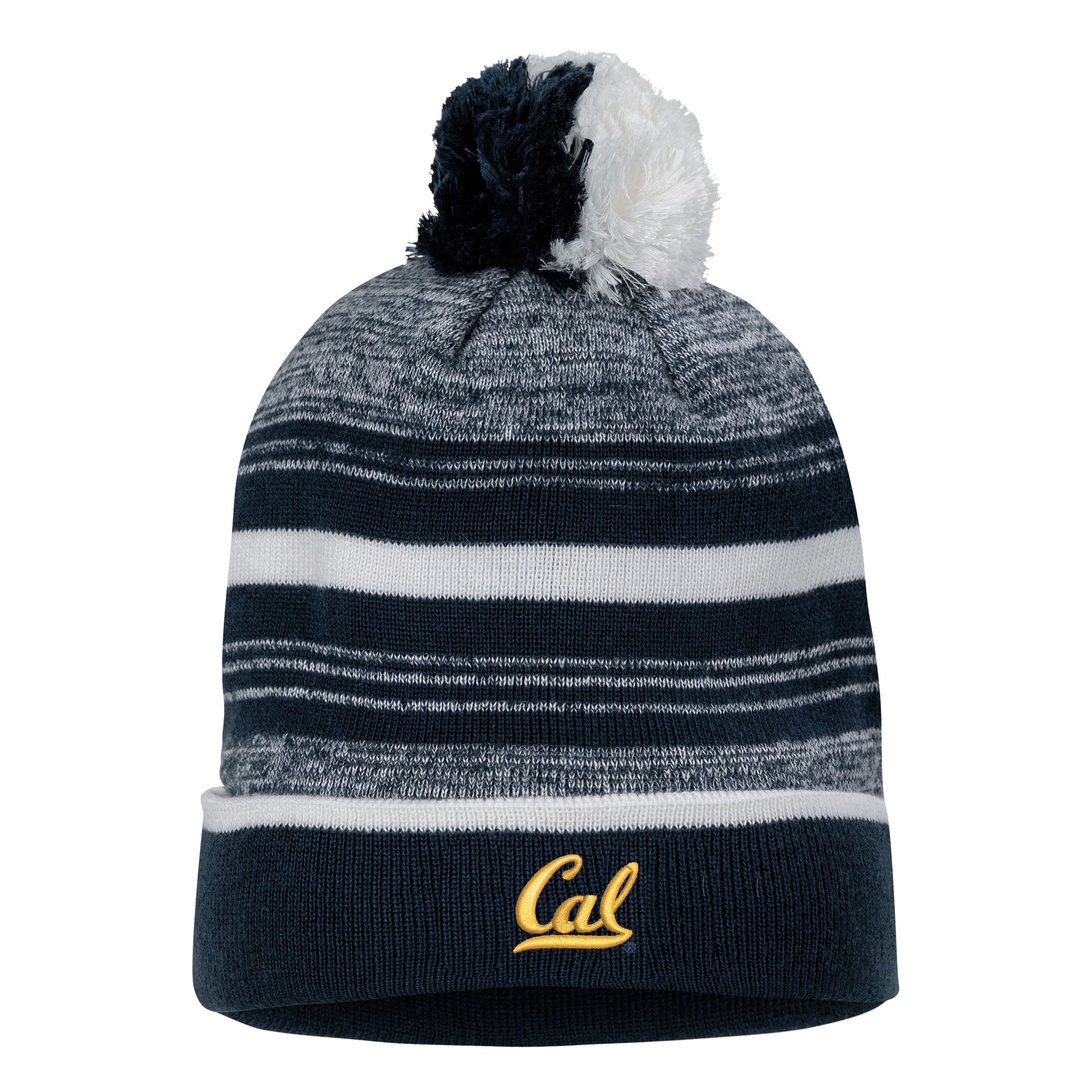 U.C. Berkeley Cal embroidered Nike stripe beanie hat-Navy-Shop College Wear