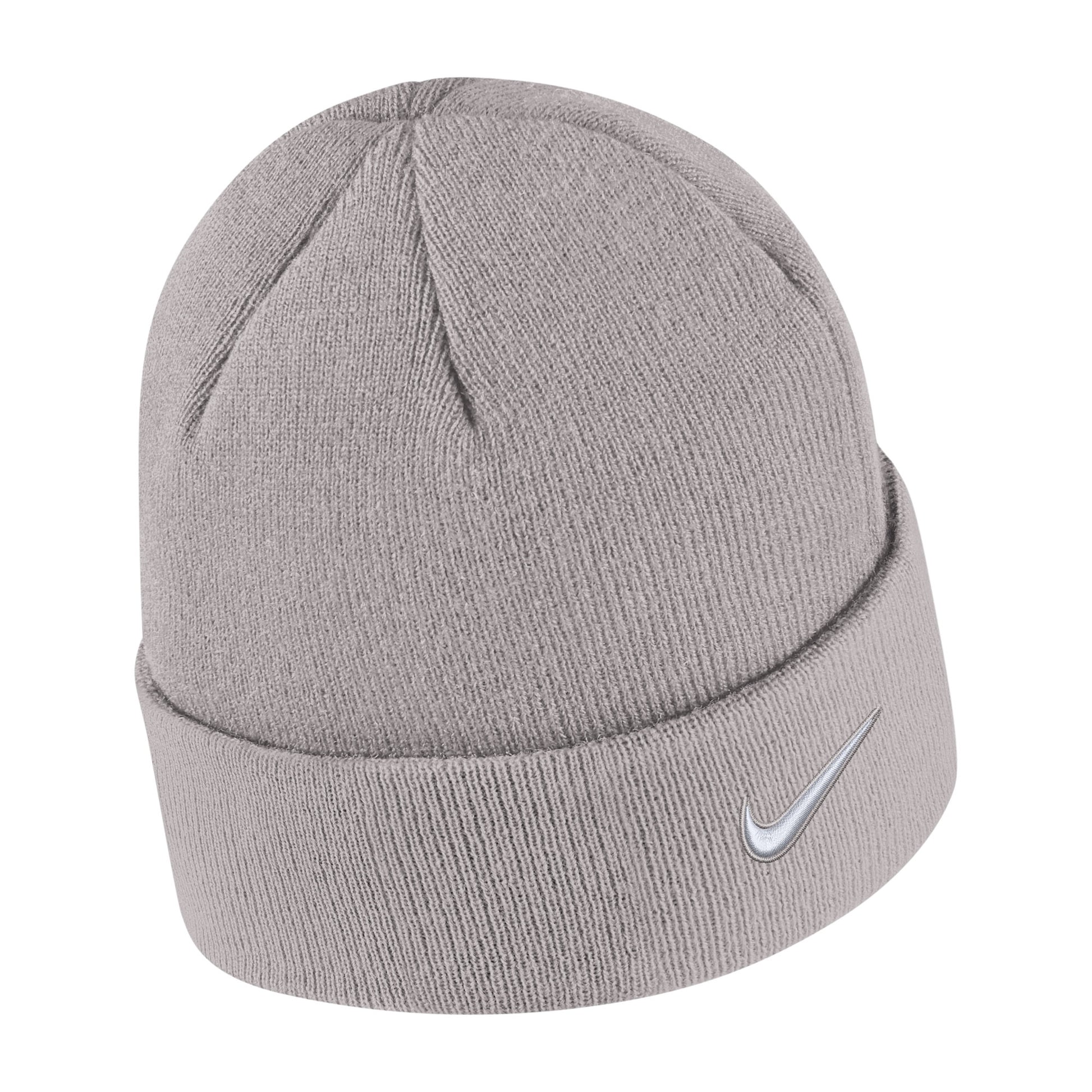 U.C. Berkeley Cal embroidered Nike cuffed beanie hat-Grey-Shop College Wear