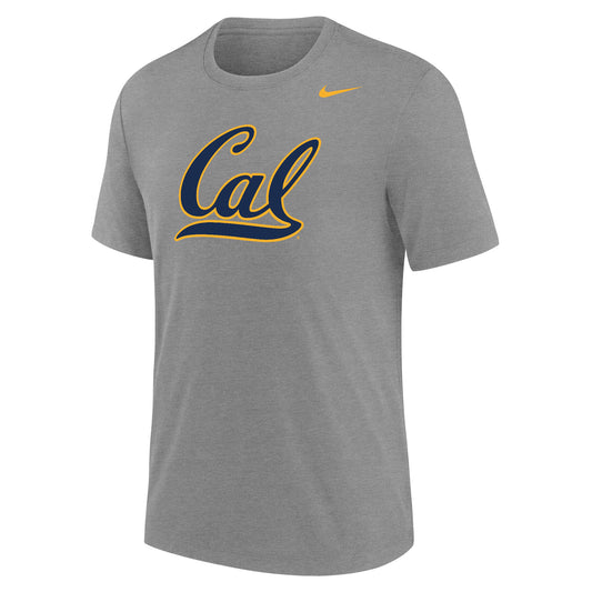 UC Berkeley Cal Script Nike tri blend T-Shirt-Gray-Shop College Wear