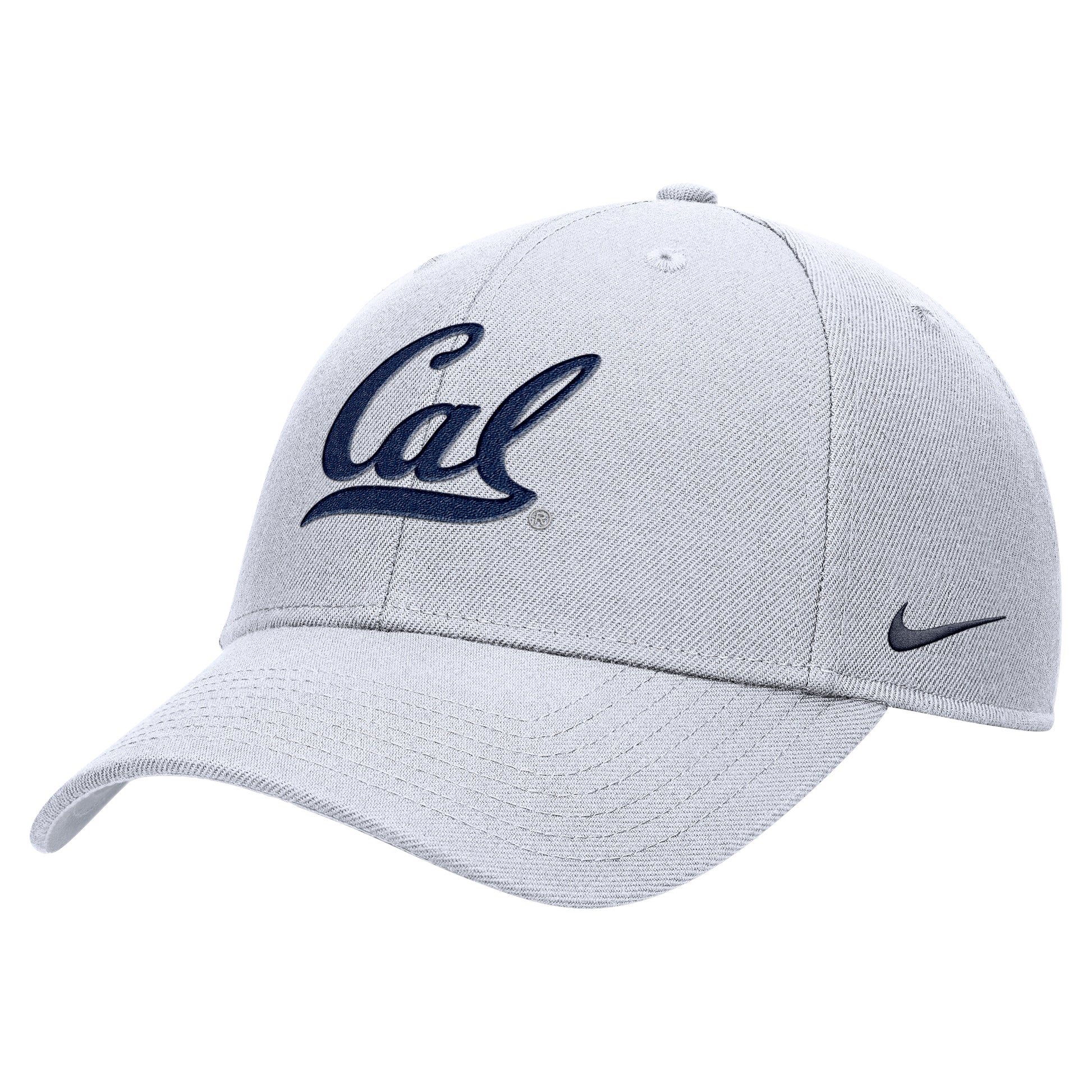U.C. Berkeley Cal 3D embroidered Nike Club RipStop Velcro DriFit Hat-White-Shop College Wear