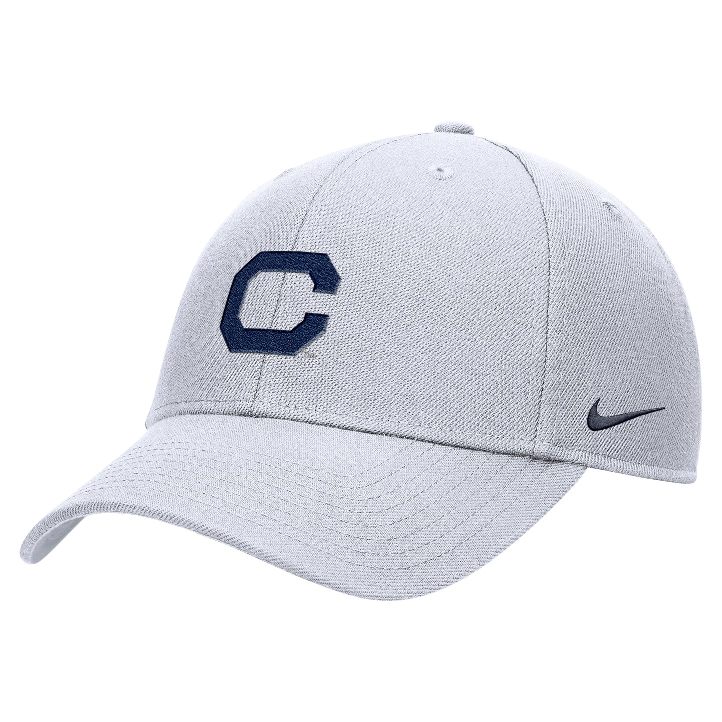 U.C. Berkeley Cal Retro C Block embroidered Nike Club RipStop Velcro DriFit Hat-White-Shop College Wear