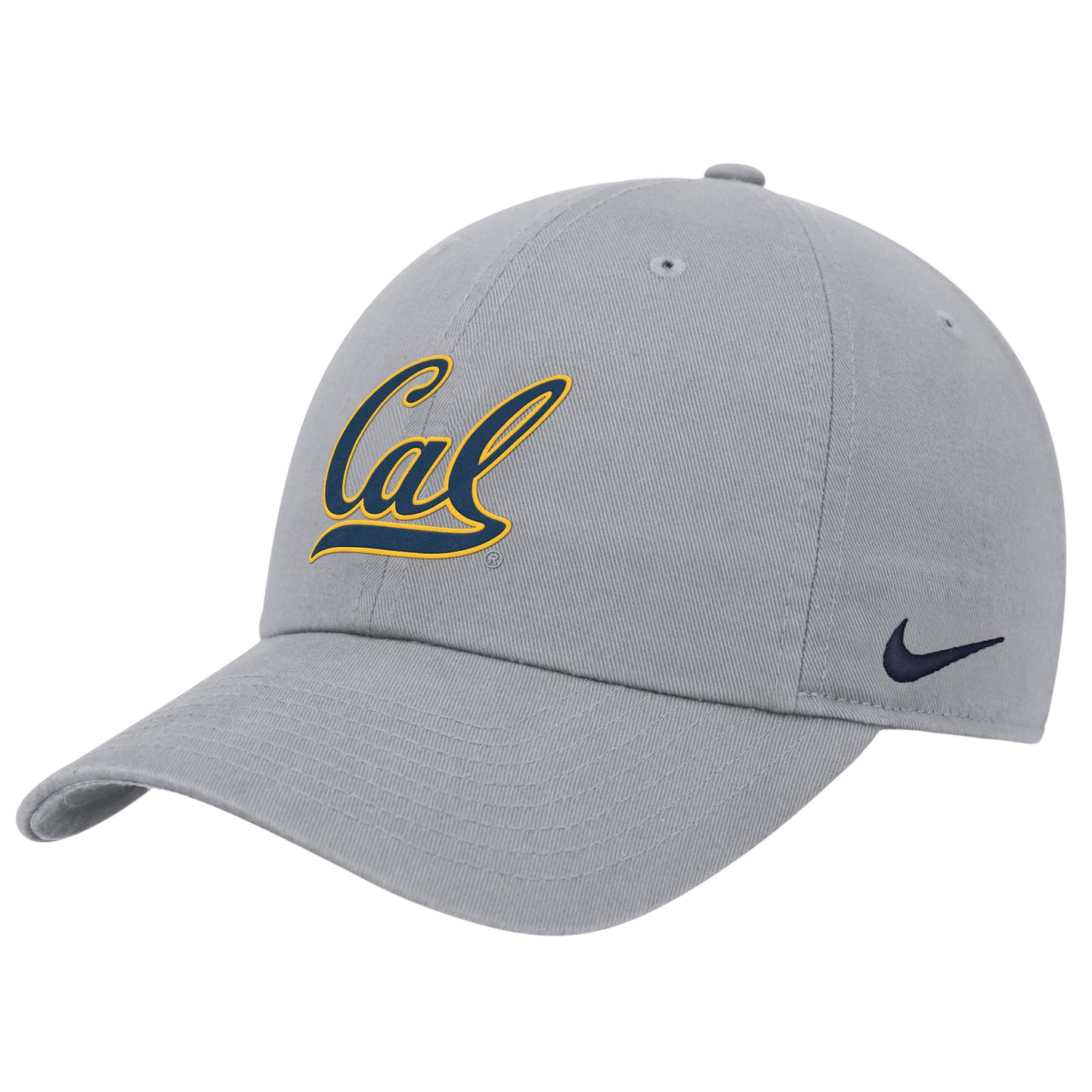 U.C. Berkeley Cal embroidered Nike Club Unstructured Cap flex Hat-Gray-Shop College Wear