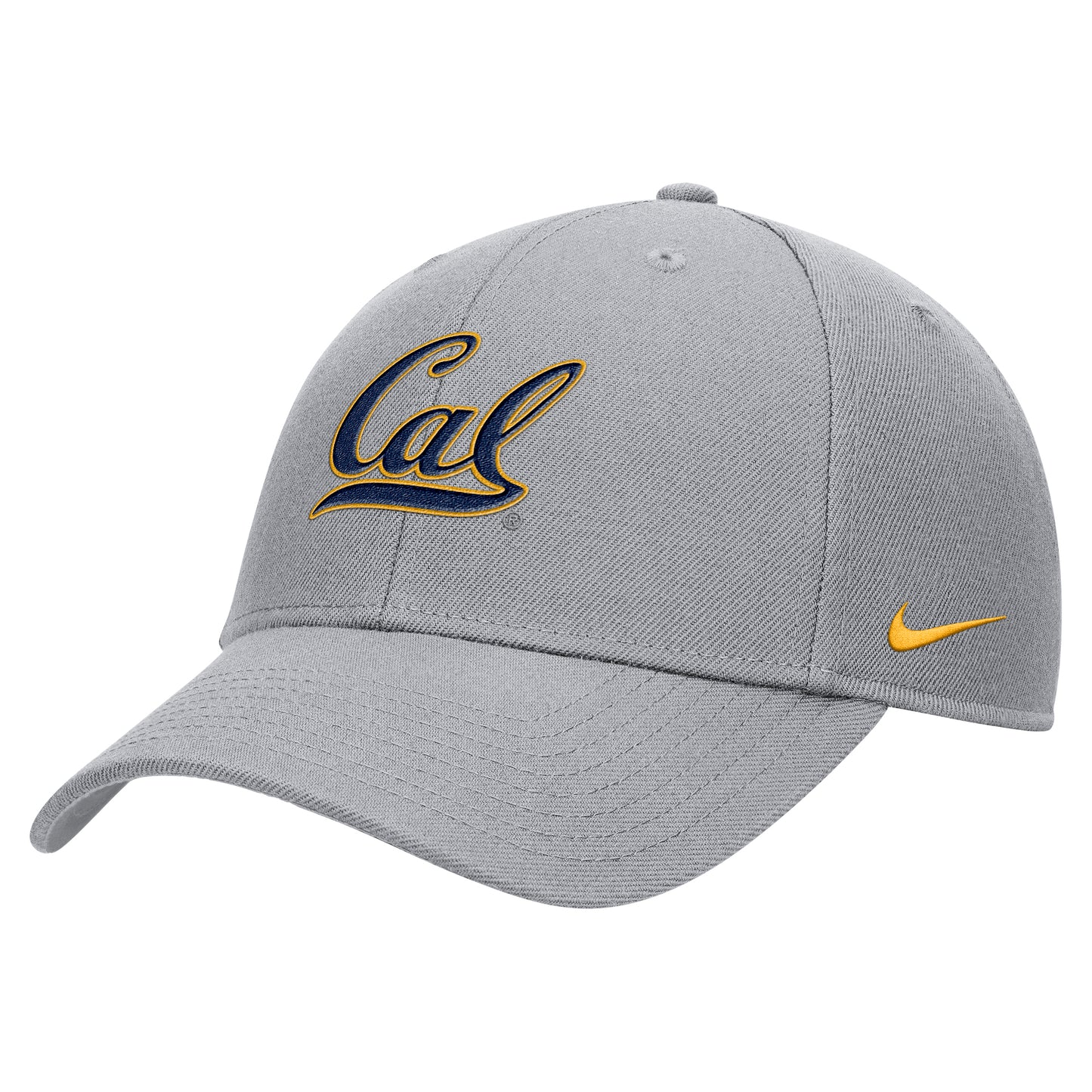 U.C. Berkeley Cal embroidered Nike DriFit Hat with the Bear Mascot-Wolf Grey-Shop College Wear