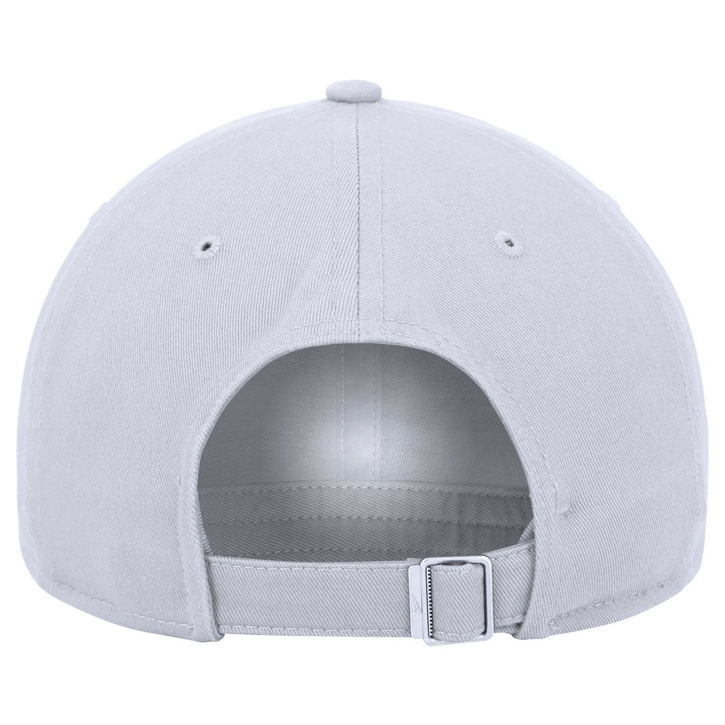 U.C. Berkeley Cal embroidered Nike Club Unstructured Cap Hat with the C Block logo-White showing the slider.