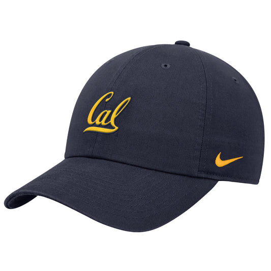 U.C. Berkeley Cal in gold and navy outline 3D Embroidery Twill Nike Hat-Navy-Shop College Wear