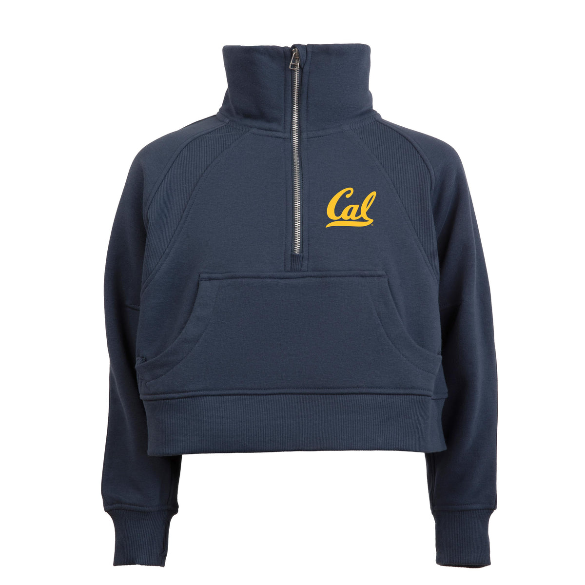 UC Berkeley Cal embroidered toddler half zip sweatshirt-Navy