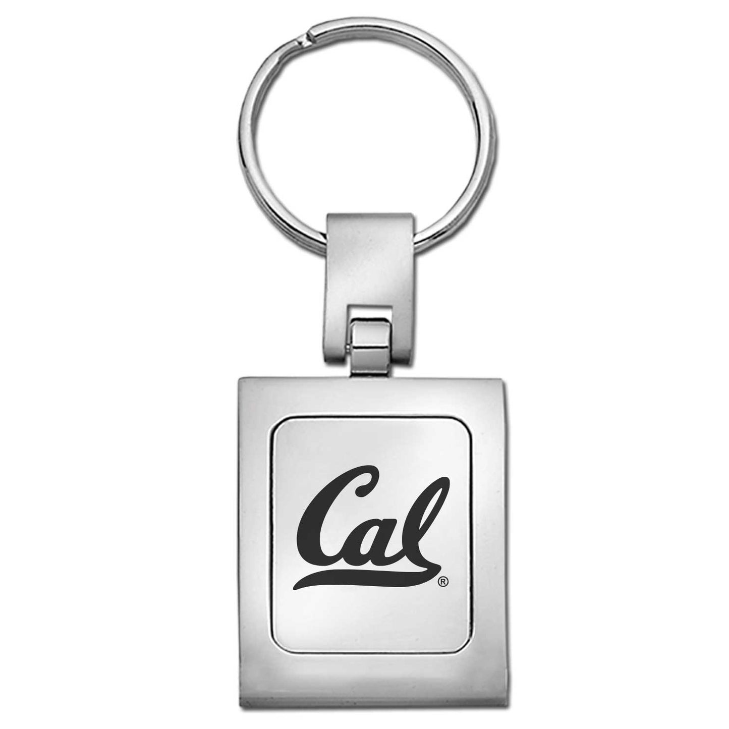 UC Berkeley Cal laser engraved CAL trillium key tag-Silver-Shop College Wear