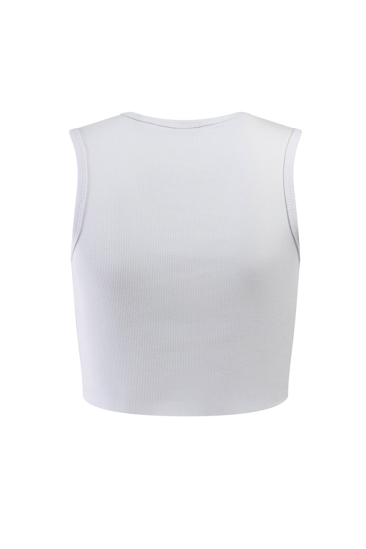 UC Berkeley Cal Rib crop tank top-White back