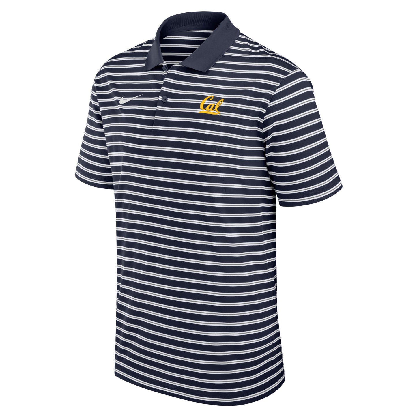 U.C. Berkeley Cal embroidered Nike dry fit Victory Stripe polo-Navy-Shop College Wear