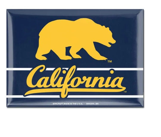 U.C. California cursive California & bear magnet 2.5"X3.5"-Shop College Wear