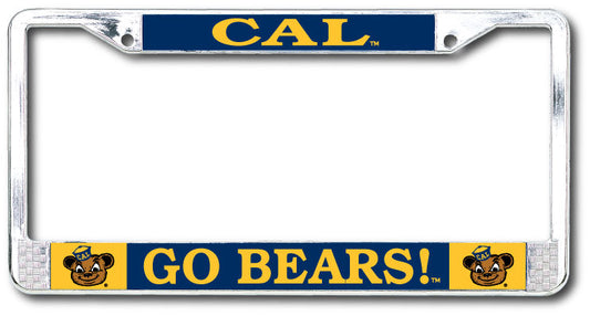 University Of California Berkeley Dome on Chrome License Plate Frame Cal Oski-Silver-Shop College Wear