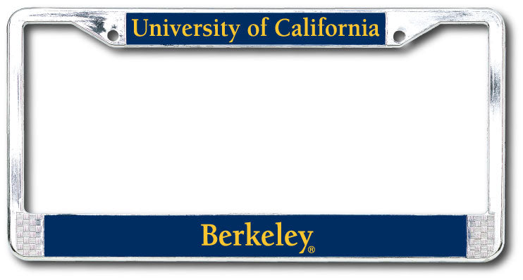 University of California Berkeley Dome Standard Chrome license plate frame-Silver-Shop College Wear