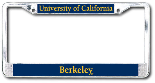 University of California Berkeley Dome Standard Chrome license plate frame-Silver-Shop College Wear
