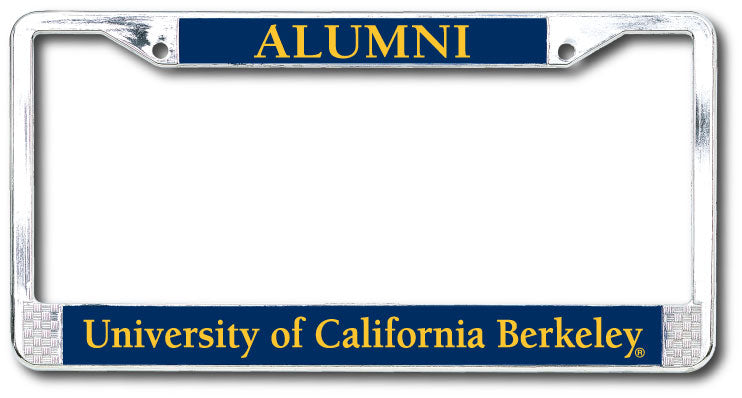U.C. Berkeley Cal Alumni Dome Standard Chrome license plate frame-Silver-Shop College Wear