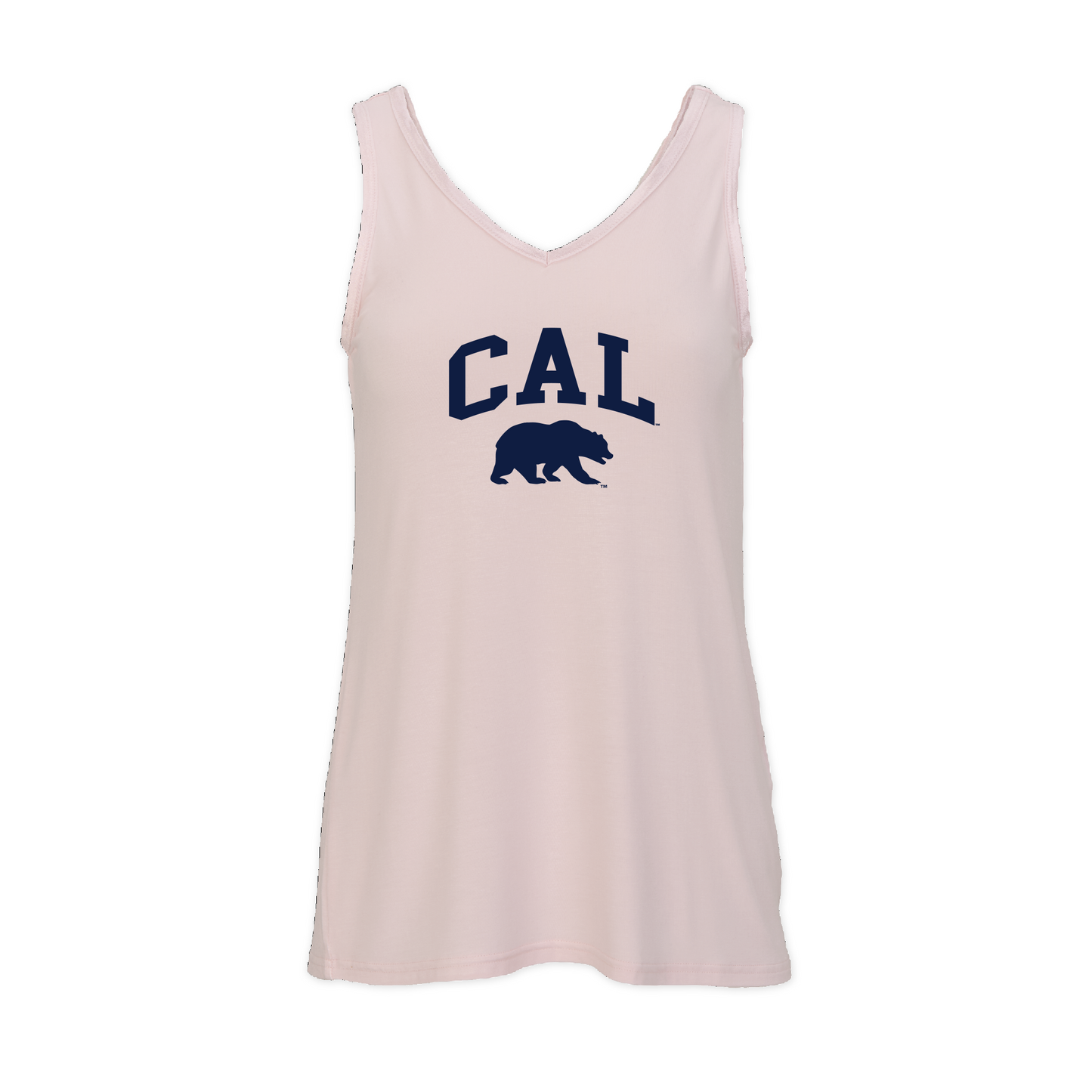 UC Berkeley Cal Block and Bear women's tank top-Pink-Shop College Wear