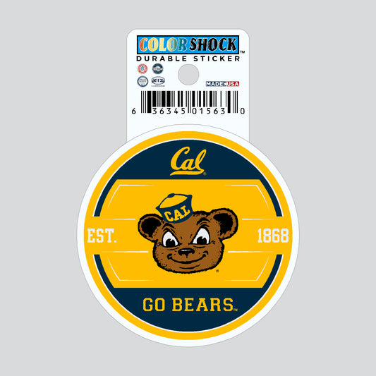 UC Berkeley Cal sticker Cal Oski Go Bears EST 1868-Shop College Wear