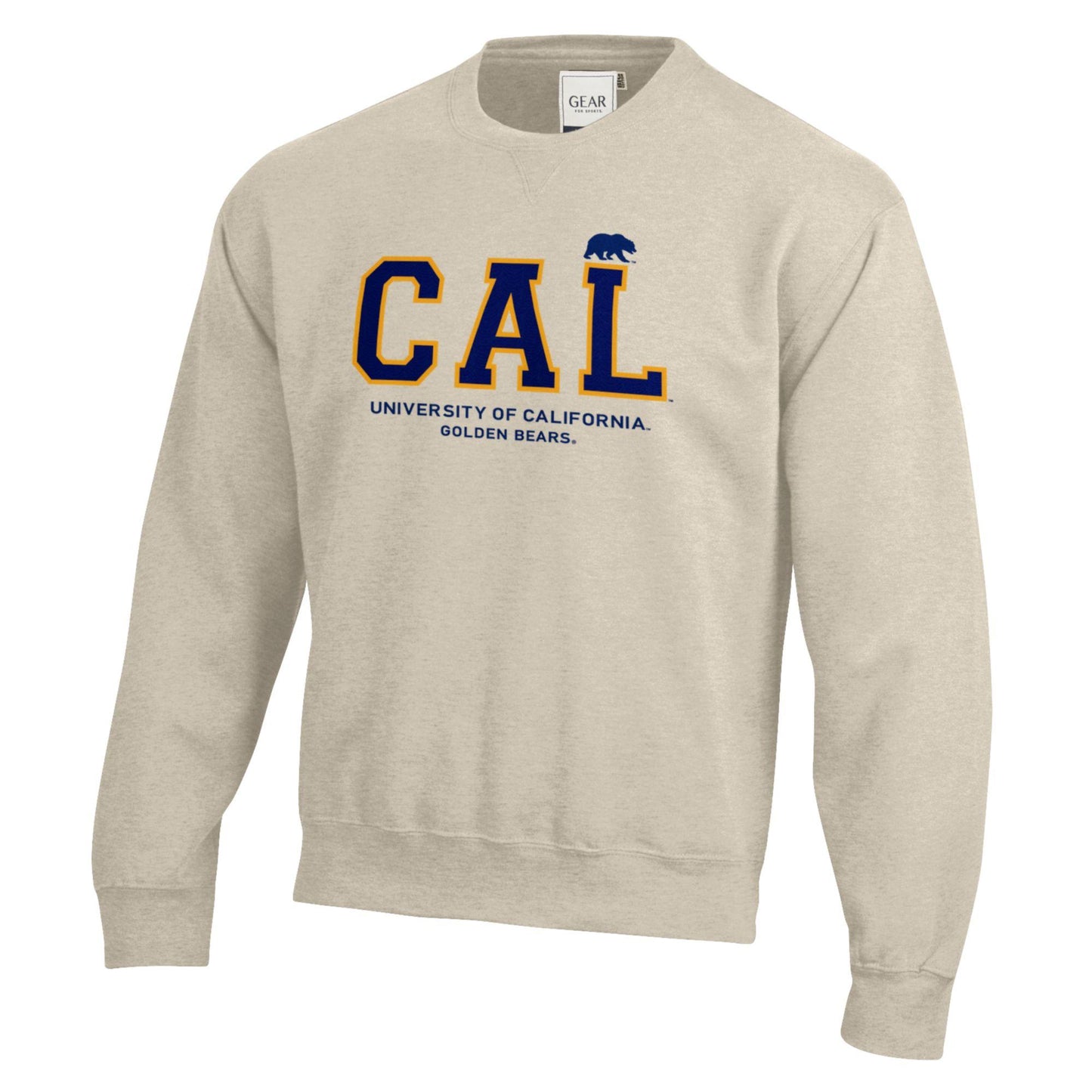 University Of California Walking Bear Over 2Ply Boucle Cal Men Crew-Neck sweatshirt-Oatmeal