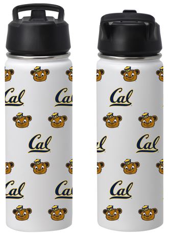 U.C. Berkeley Cal & Oski face vacuum tumbler with straw lid Tumbler-White-20Oz.-Shop College Wear