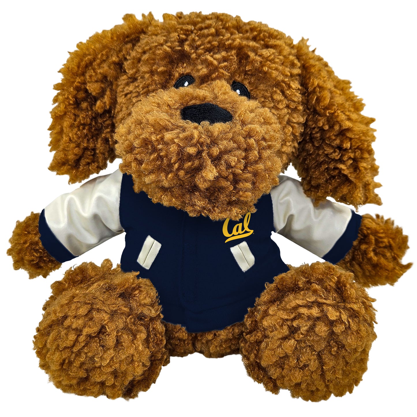 U.C. Berkeley Cal Teddy Bear Flopsy Dog with Varsity jacket- brown-Shop College Wear