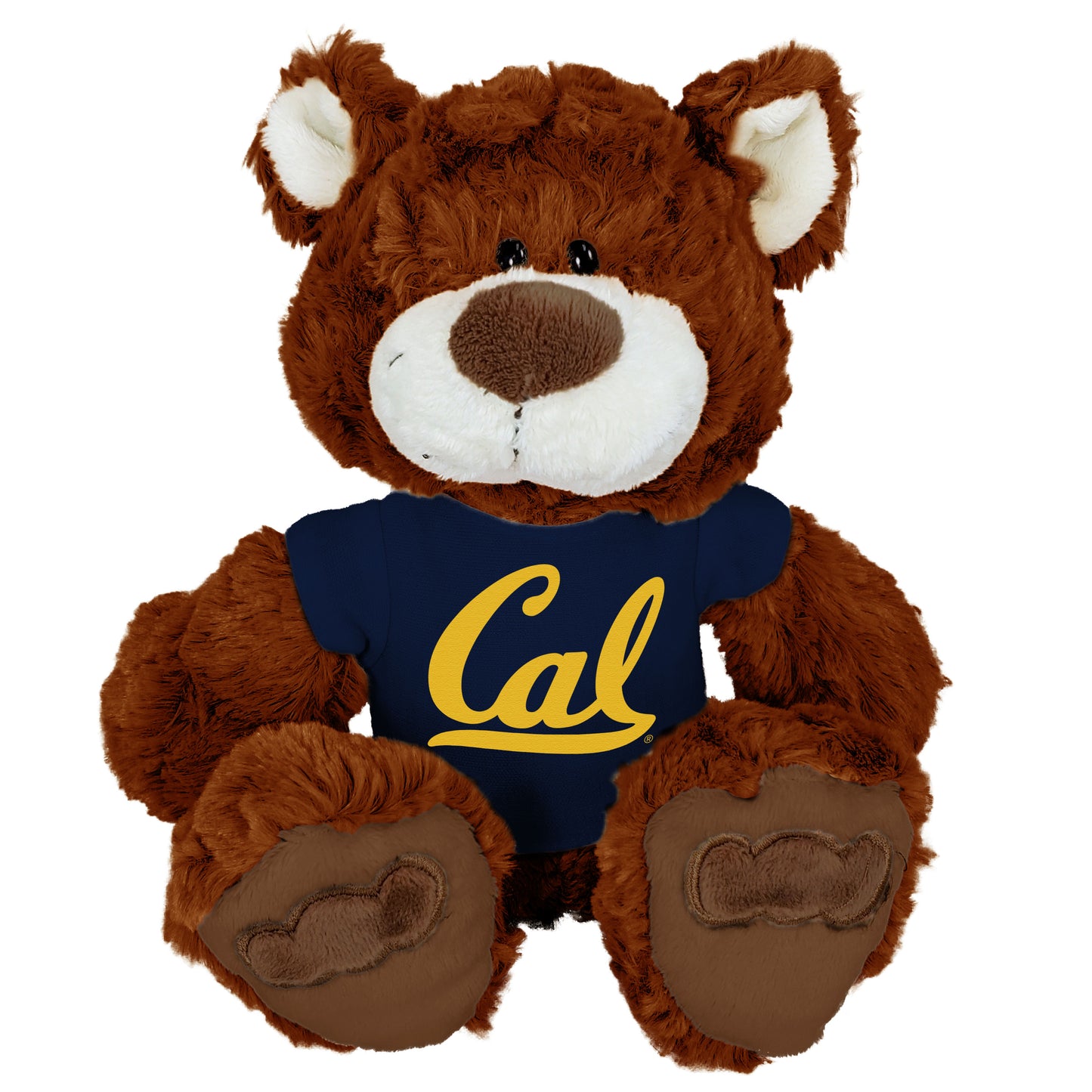 U.C. Berkeley Lil Nick 6" bear with navy UC Berkeley Cal script navy T-Shirt -Dark Brown-Shop College Wear