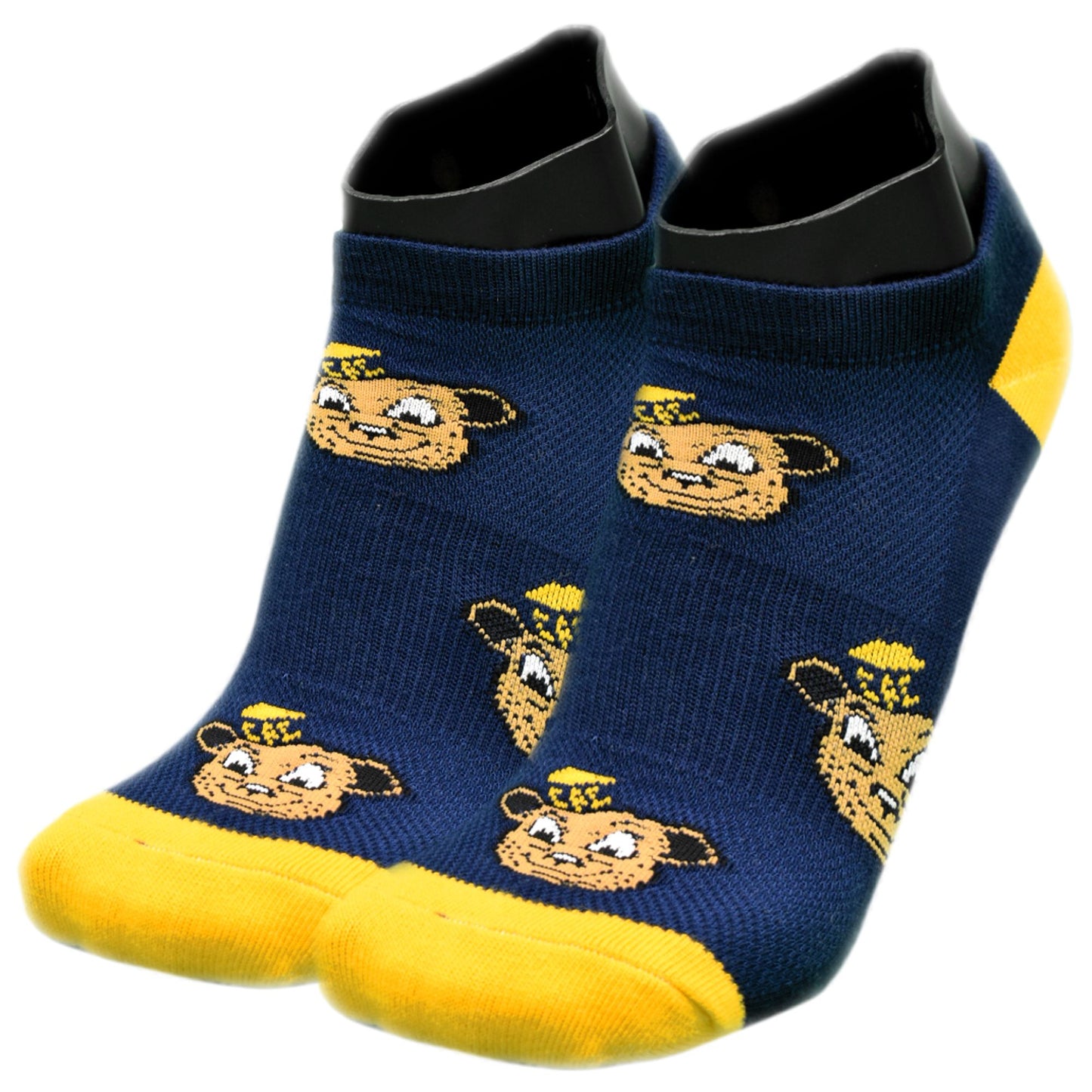 U.C. Berkeley Men Cal Oski all over print low cut socks-Navy-Shop College Wear