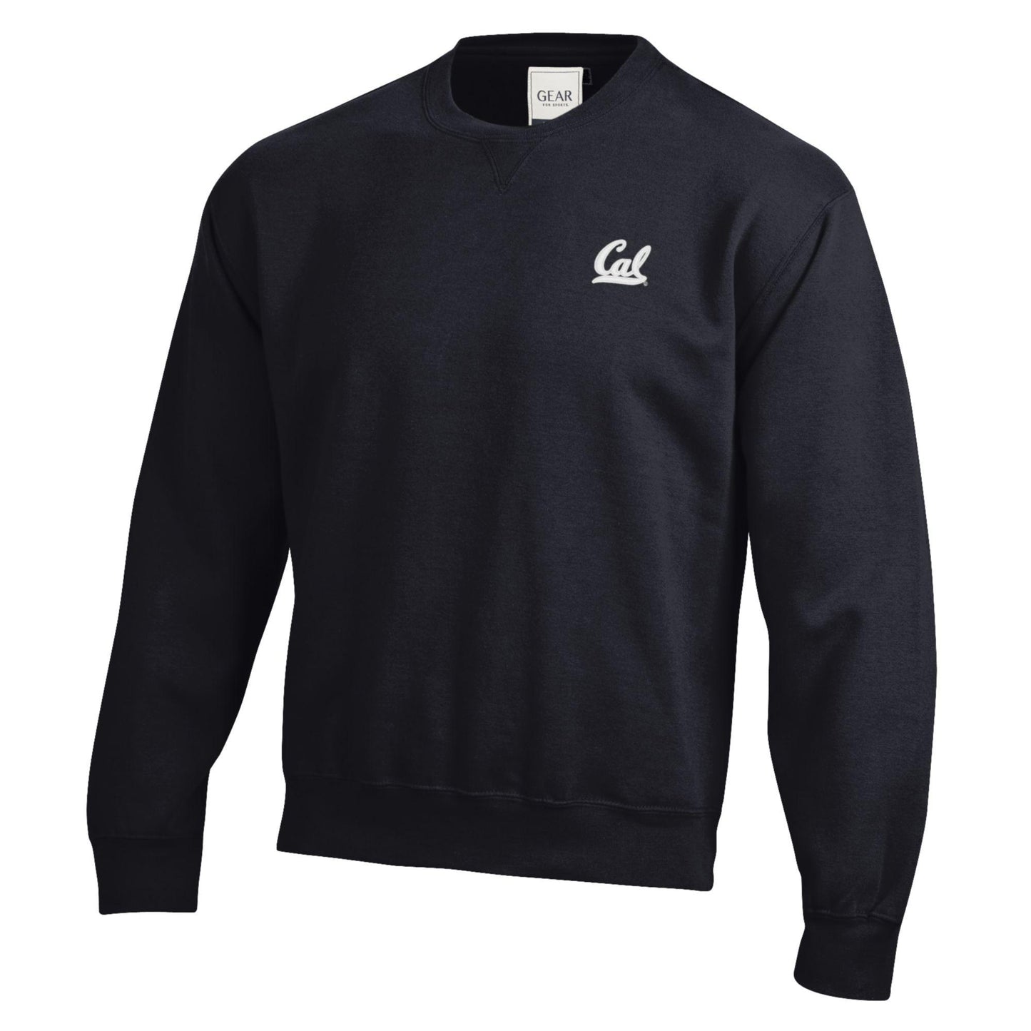 University of California Berkeley Script Cal embroidered rich crew-neck sweatshirt-Black-Shop College Wear