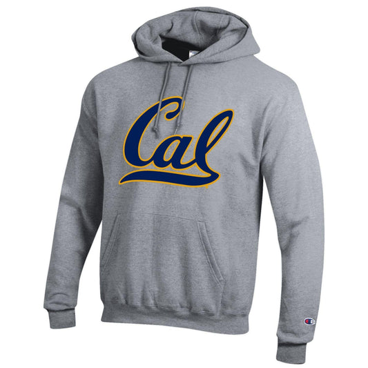 U.C. Berkeley Cal double layer Versa Twill applique Champion hoodie sweatshirt-Grey-Shop College Wear