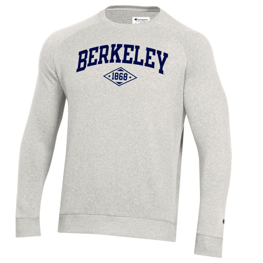 University of California Berkeley arch and diamond Champion Men's Triumph fleece crewneck sweatshirt-Oatmeal-Shop College Wear
