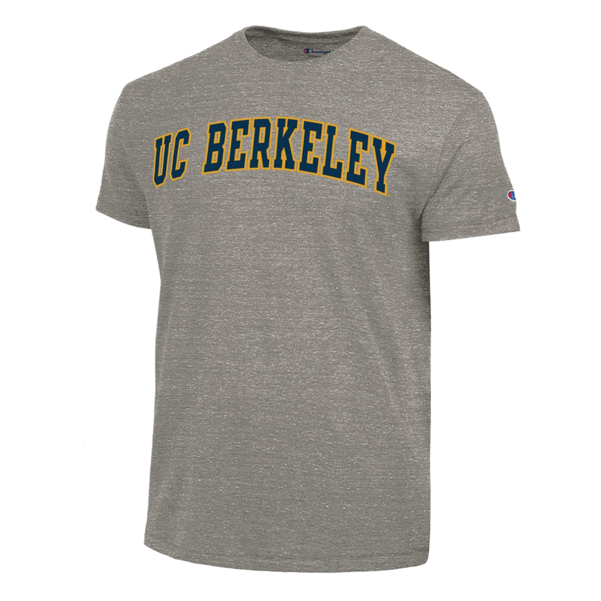 University of California Berkeley vertical arch Berkeley tri-blend T-Shirt-Gray-Shop College Wear