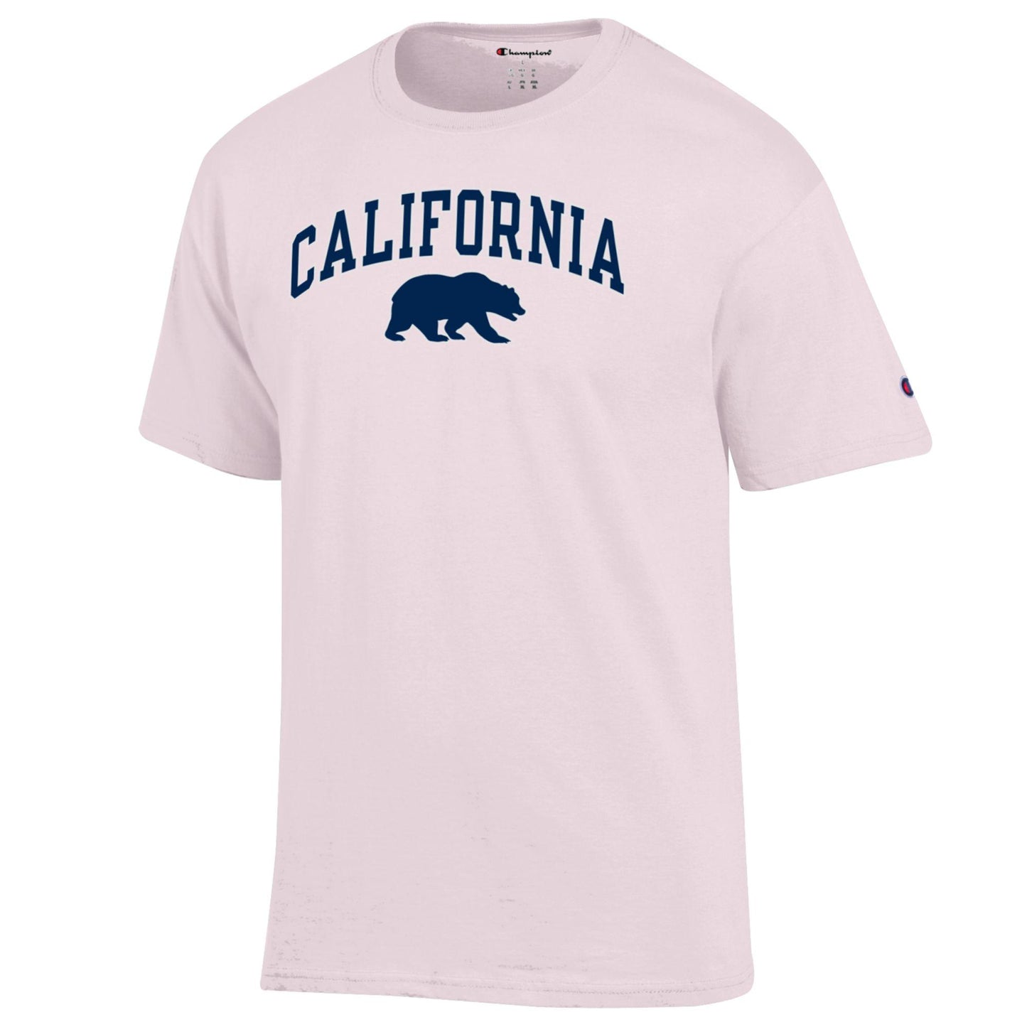 U.C. Berkeley California Arch Over Walking Bear Champion Men's T-Shirt -Lilac-Shop College Wear