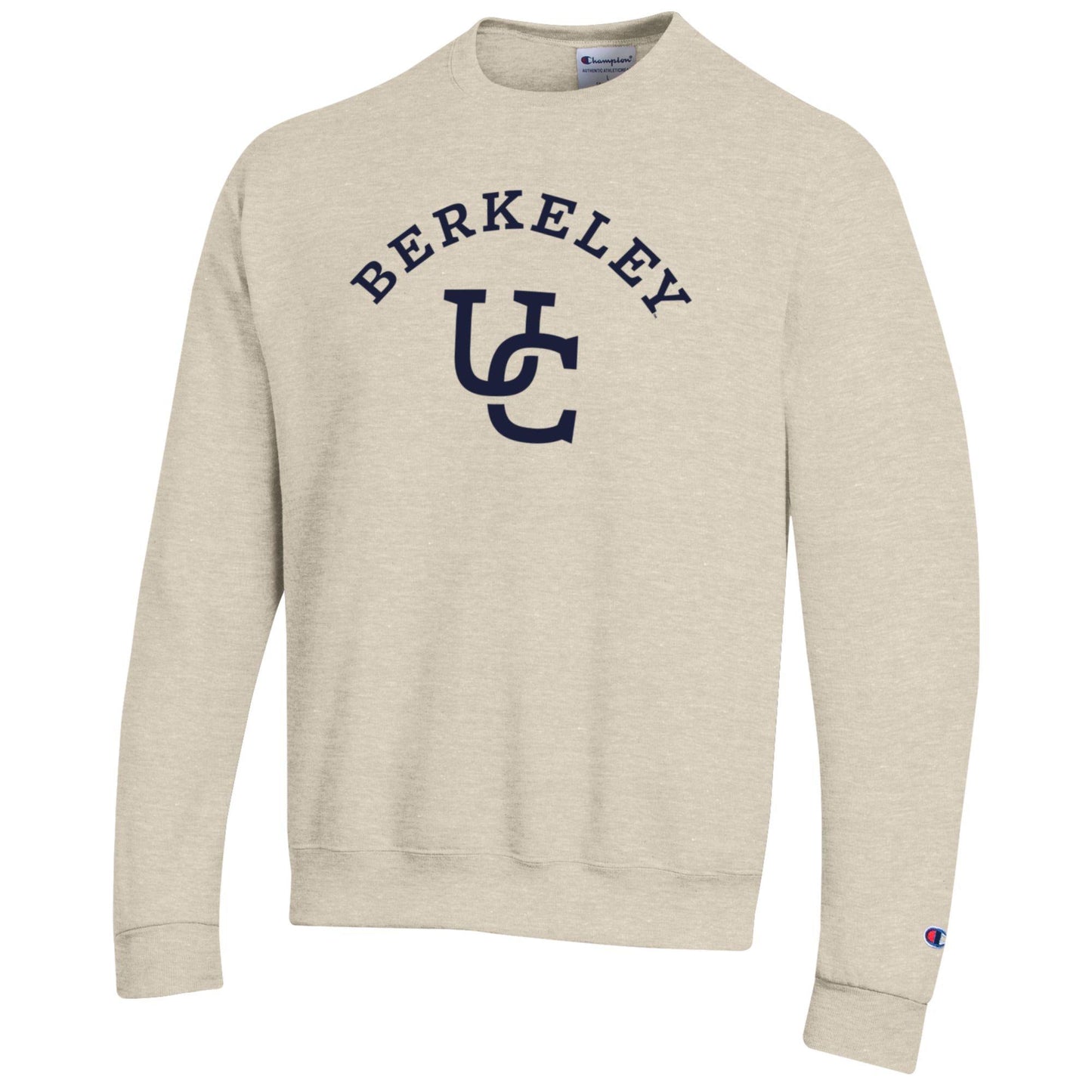 U.C. Berkeley and UC Interlocking Champion crew neck sweatshirt-Oatmeal-Shop College Wear