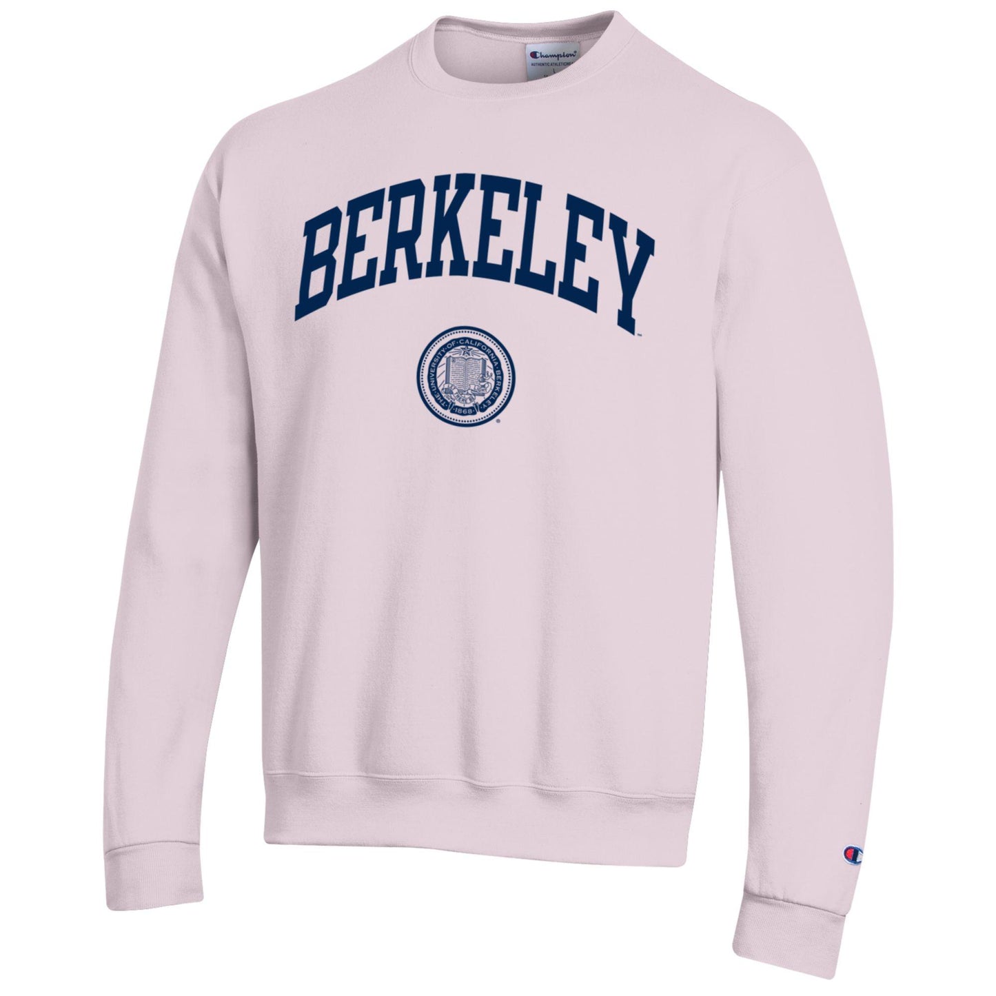 U.C. Berkeley arch & seal crew-neck sweatshirt-Pink-Shop College Wear