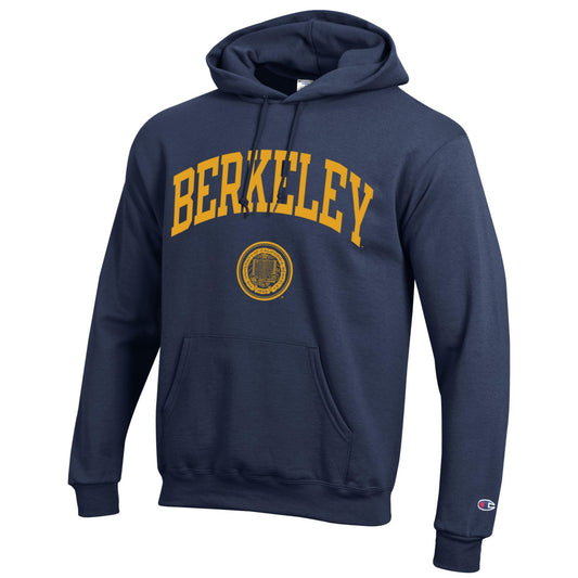 University of California Berkeley arch and seal Champion hoodie Sweatshirt - Navy-Shop College Wear