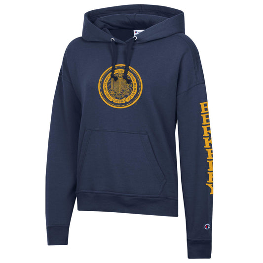 U.C. Berkeley Cal Champion women's hoodie sweatshirt-Navy-Shop College Wear