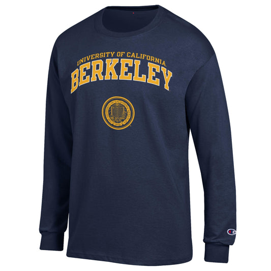 UC Berkeley Cal Champion Men's Long Sleeve T-Shirt -Navy-Shop College Wear