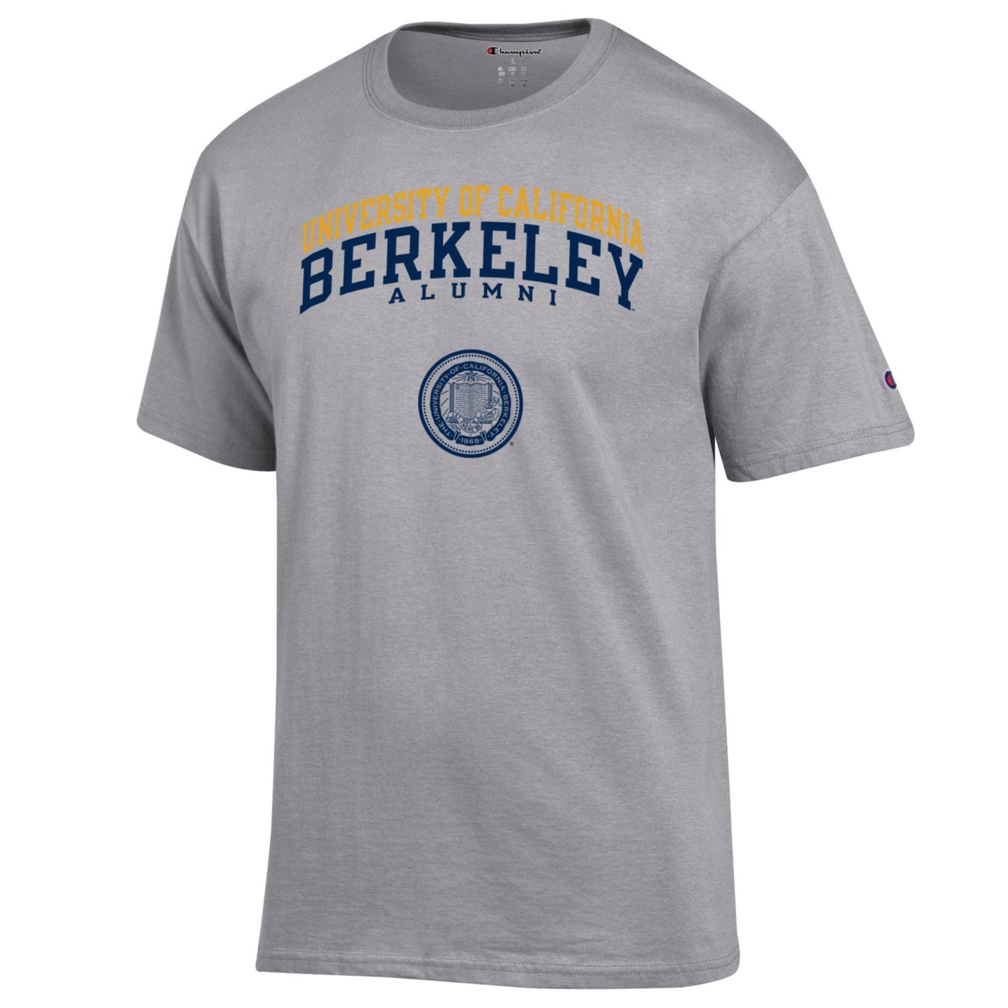 UC Berkeley Alumni triple arch Champion Men's T- Shirt-Gray-Shop College Wear
