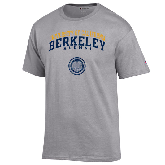 UC Berkeley Alumni triple arch Champion Men's T- Shirt-Gray-Shop College Wear