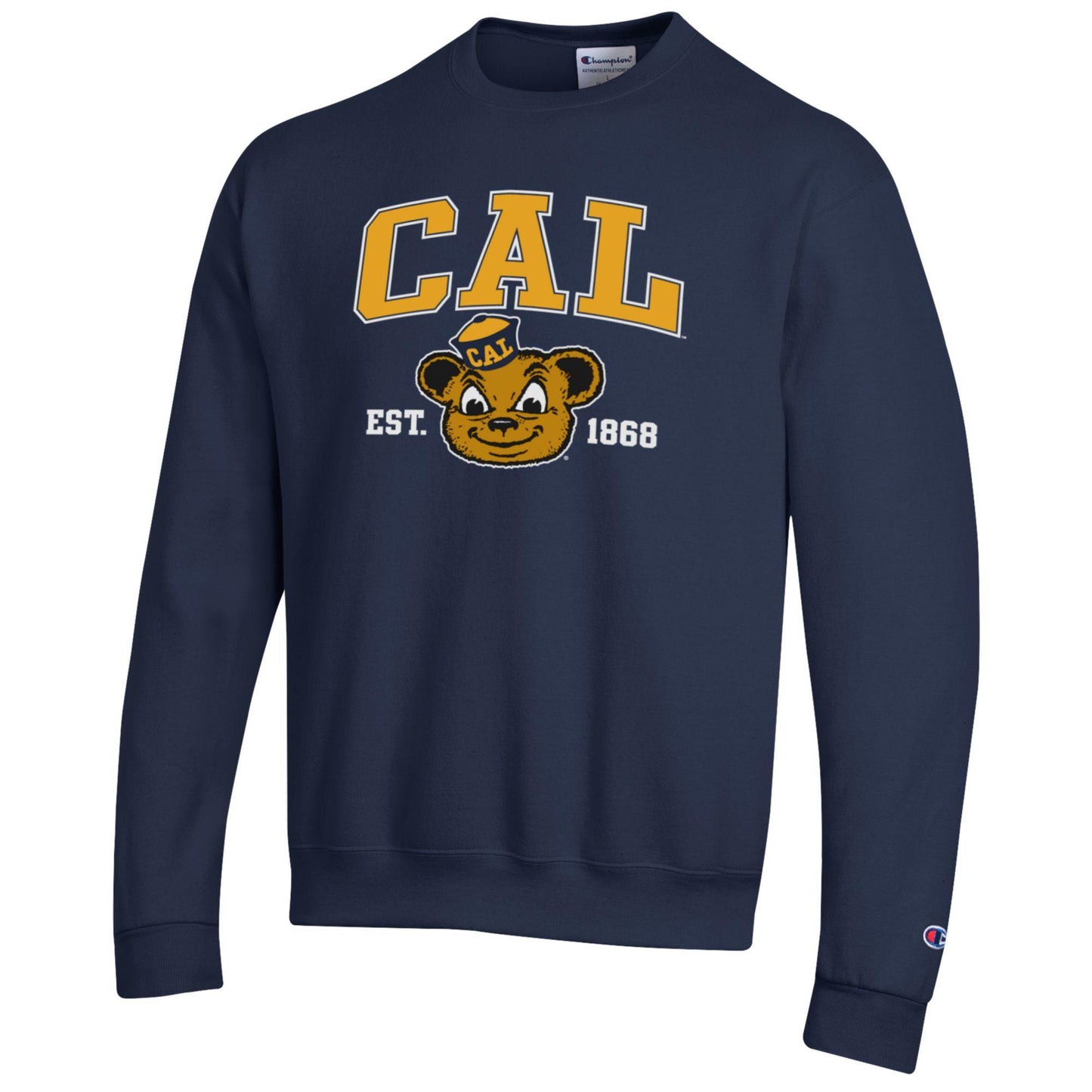 U.C. Berkeley Cal Block and Oski Champion crew-neck sweatshirt-Navy-Shop College Wear