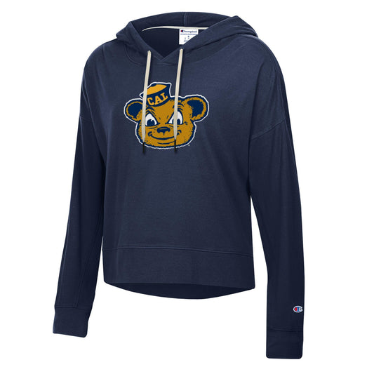 U.C. Berkeley Cal Oski face Champion sueded hoodie sweatshirt-Navy-Shop College Wear