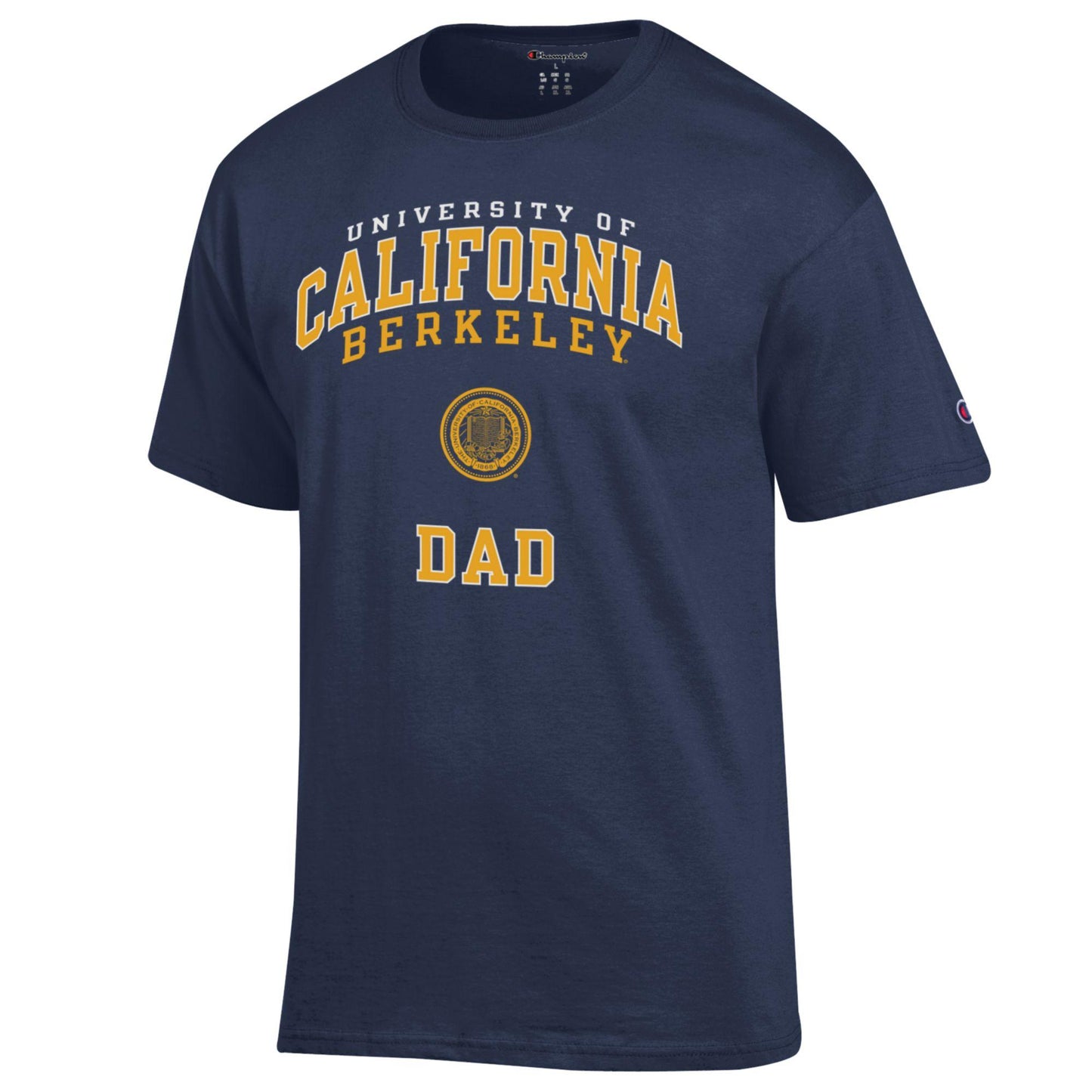 University Of California Berkeley triple arch Dad Champion T- Shirt- Navy-Shop College Wear
