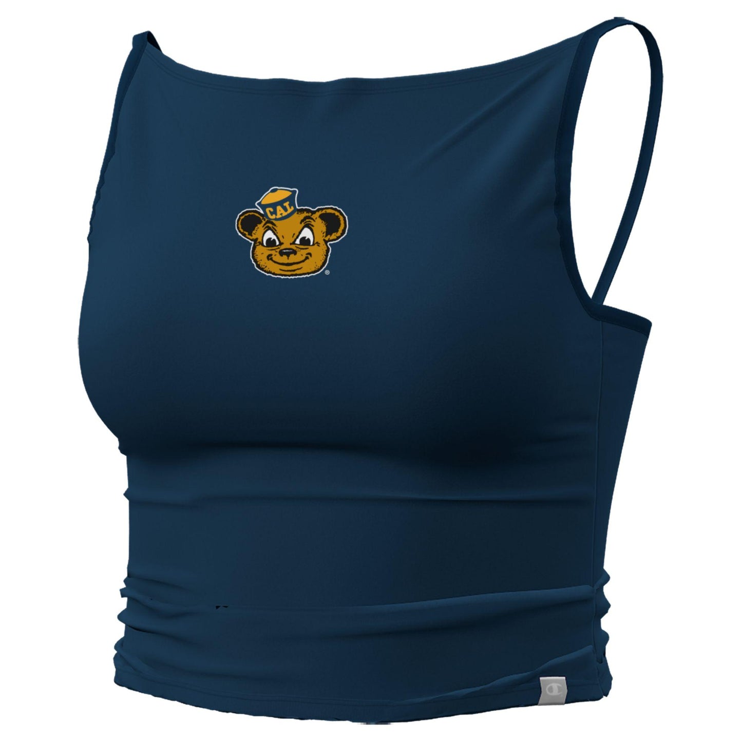 U.C. Berkeley Cal women's soft touch crop Tee-Navy