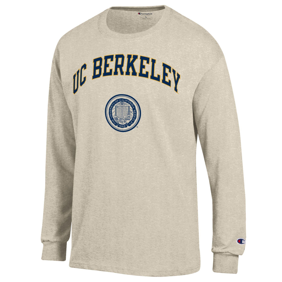 UC Berkeley Cal Champion Men's Long Sleeve T-Shirt -Oatmeal-Shop College Wear