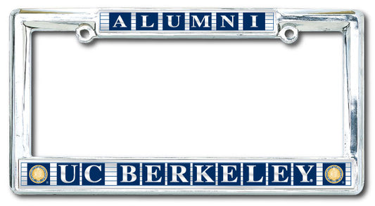 UC Berkeley Cal Alumni Classic Metal license Plate Frame-Silver-Shop College Wear