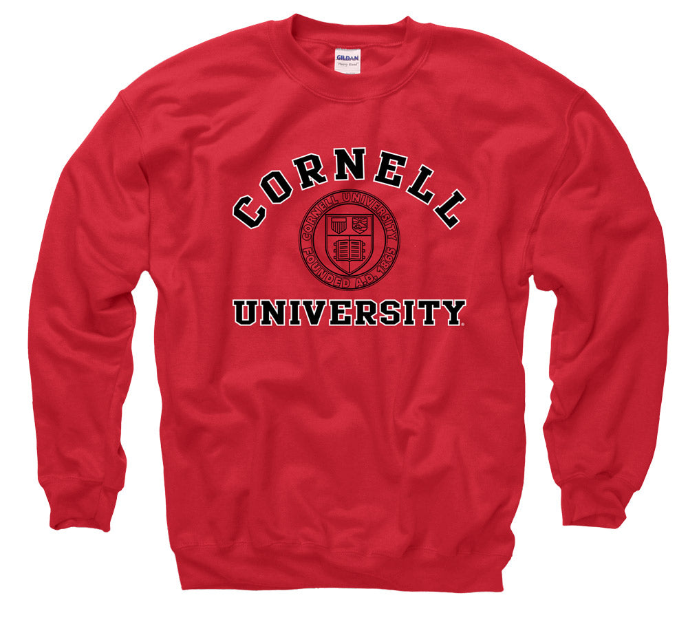 Cornell Big Red League Collegiate Wear Heritage Tri-Blend Pullover  Sweatshirt - Heather Red